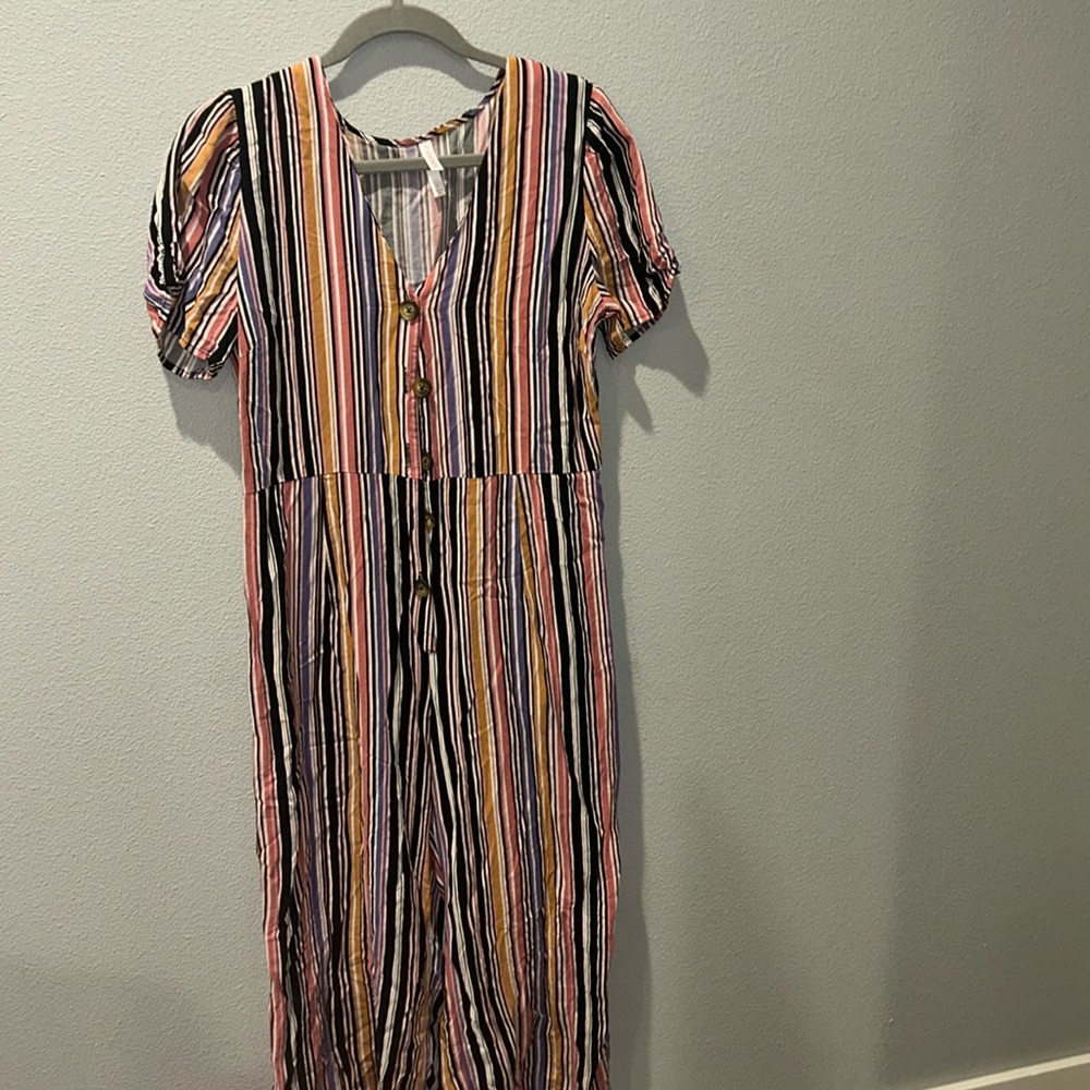 Striped jumpsuit large